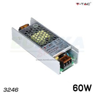 LED Slim Power Supply - 60W 12V 5A Metal