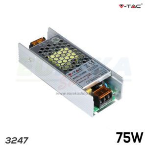 LED Slim Power Supply - 75W 12V 6A Metal