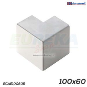 Angolo est. per canale dim. 100x60 bianco