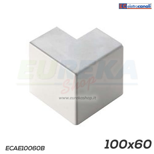 Angolo est. per canale dim. 100x60 bianco
