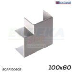 Angolo piano per canale dim. 100x60 bianco