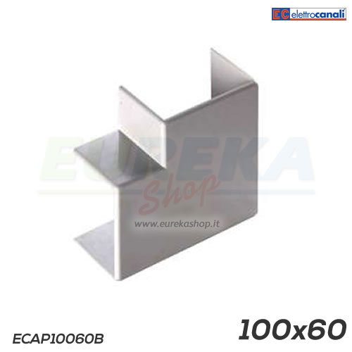 Angolo piano per canale dim. 100x60 bianco