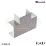 Giunzione a T minicanale dim. 15x17 bianco