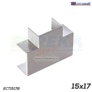 Giunzione a T minicanale dim. 15x17 bianco