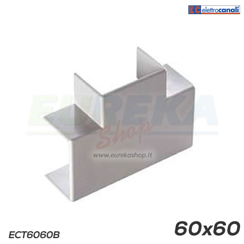 Giunzione a T per canale dim. 60x60 bianco