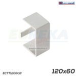 Tappo terminale canale dim. 120x60 bianco
