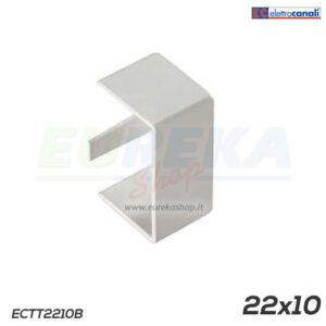 Tappo term. minicanale dim. 22x10 bianco