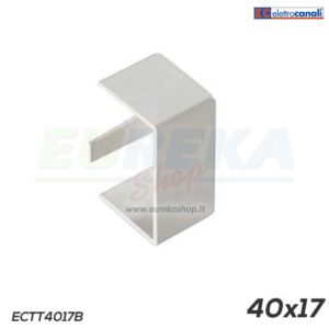 Tappo term. minicanale dim. 40x17 bianco