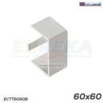 Tappo terminale canale dim. 60x60 bianco