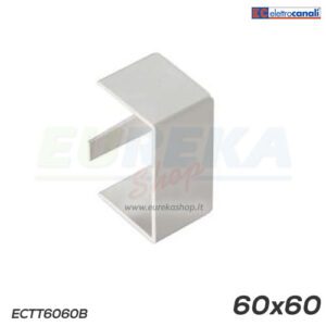 Tappo terminale canale dim. 60x60 bianco