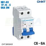 MAGNETOTERMICO 6A 1P+N 6KA CURVA C 2M - NB1-63/C6