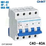 MAGNETOTERMICO 40A 4P 6KA CURVA C 4M NB1-63/C40