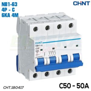 MAGNETOTERMICO 50A 4P 6KA CURVA C 4M NB1-63/C50