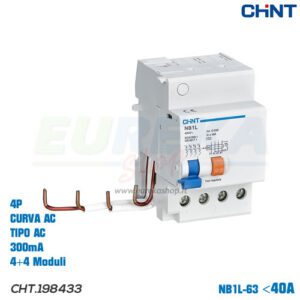 NB1L-63/4P-AC300 -DIFF ACC 4P 50/63A IDN 300mA TIPO AC