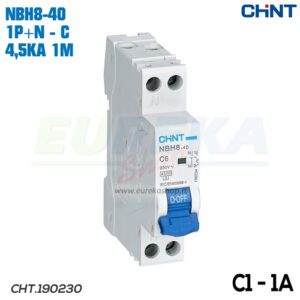 NBH8-40/C1-1PN-4,5 -INT MT 1P+N 1A CURVA C 4,5KA 1M