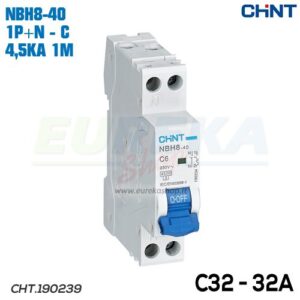 MAGNETOTERMICO 32A 1P+N 4,5KA CURVA C 1M - NBH8-40/C32