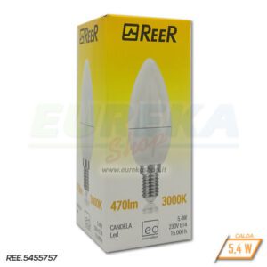 Lmp Led Candela opale E14 230V 5.4W 3000K