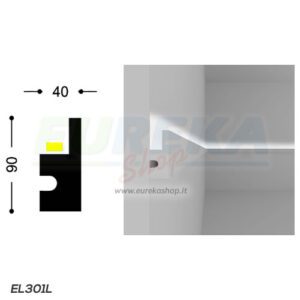 EL301L - Profilo a L da cartongesso o appoggio - barra da 1.15 mt