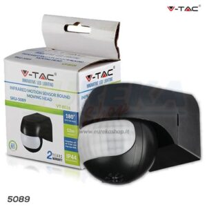 SENSORE A PARETE PIR CON TESTA MOBILE, IP44