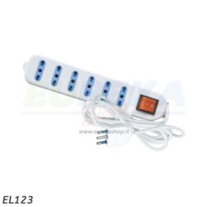 MULTIPRESA 6BPRESE 10/16A 2P+T CAVO 1,5MT 3x1, 5mm SPINA 16A XXX