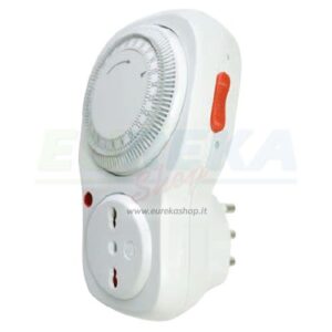 TIMER MECCANICO GIORNALIERO BPRESA 2P+T PROGRAMMAZIONE 24H SPINA 16A