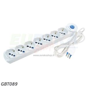 MULTIPRESA 7 SHUKO BPRESE 10/16A 2P+CAVO 1.3MT 3X1