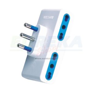 ADATTATORE QUADRUPLO BPRESE 10/16A 2P+T CON SPINA 16A CON ALVEOLI DI PROTEZIONE