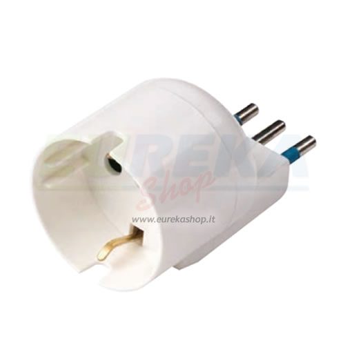 ADATTATORE SALVASPAZIO SCHUKO CON SPINA 16A 220V
