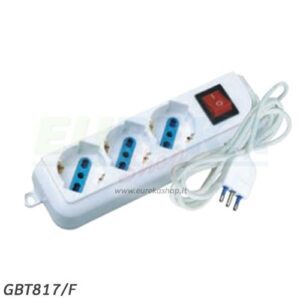 MULTIPRESA 3 SCHUKO BPRESA 10/16A 2P+T CAVO 1,5MT 3x1mm SPINA 16A CON INTERR.