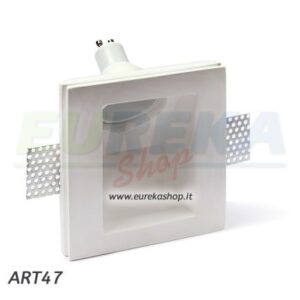 PORTAFARETTO IN GESSO PER GU10 120x120x65 mm - ART47