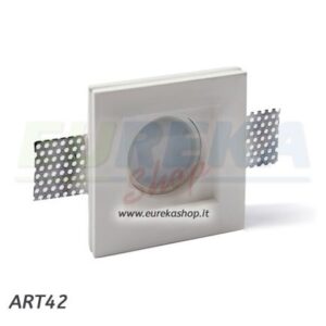 PORTAFARETTO IN GESSO PER GU10 100x100x30 mm - ART42