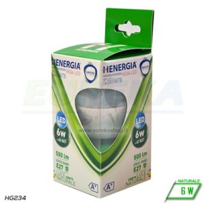 Lampadina LED 6W E27 G45 - Naturale 4000K - CHIP SAMSUNG