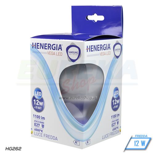 Lampadina LED 12W E27 G95 - Fredda 6500K - CHIP SAMSUNG