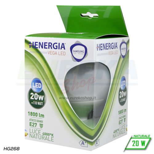Lampadina LED 20W E27 G120 - Naturale 4000K - CHIP SAMSUNG
