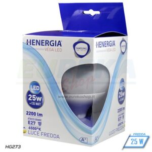 Lampadina LED 25W E27 G125 - Fredda 6500K - CHIP SAMSUNG