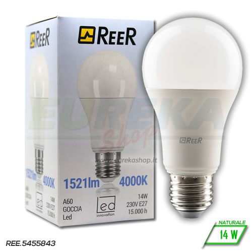 Lampadina LED 14W E27 A60 4000K