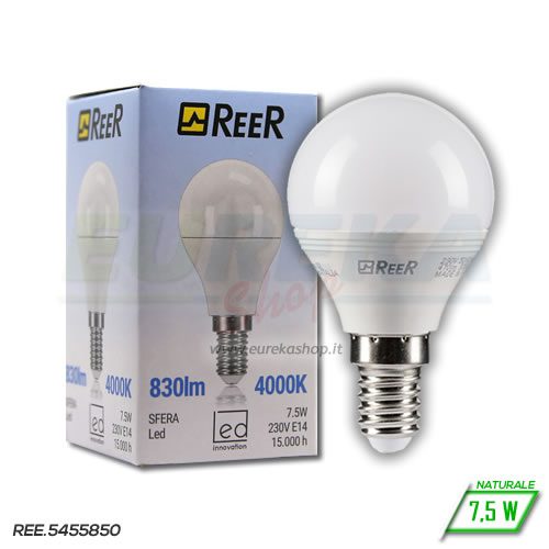 18665 Lampadina LED 7,5W E14 P45 4000K