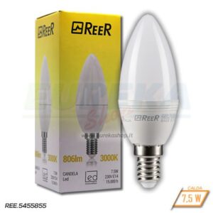 Lampadina LED 7,5W E14 C37 3000K