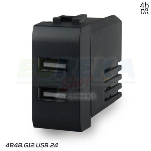 USB 2.4A PER GEWISS CHORUS NERA