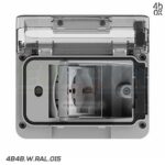 WIDE IP55 RAL7035 CON SCHUKO BIVALENTE