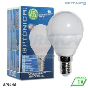 Lampadina LED 6W E14 P45 4500K