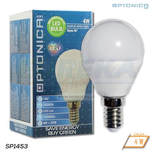 Lampadina LED 4W E14 P45 2700K