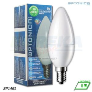 Lampadina LED 6W E14 C37 4500K