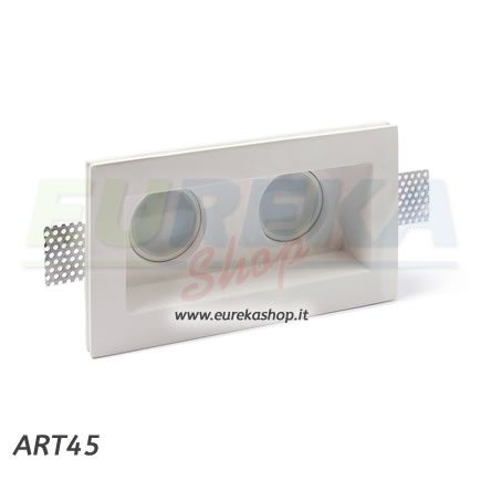 PORTAFARETTO IN GESSO PER GU10 210x115x50 mm - ART45