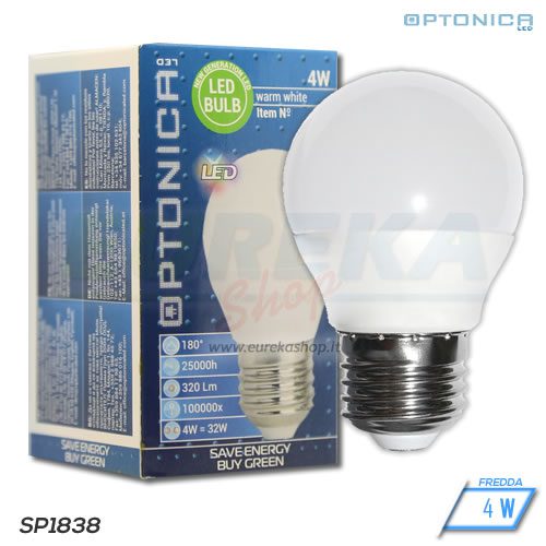 Lampadina LED 4W E27 G45 6000K