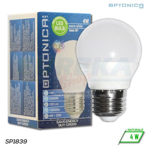 Lampadina LED 4W E27 G45 4500K