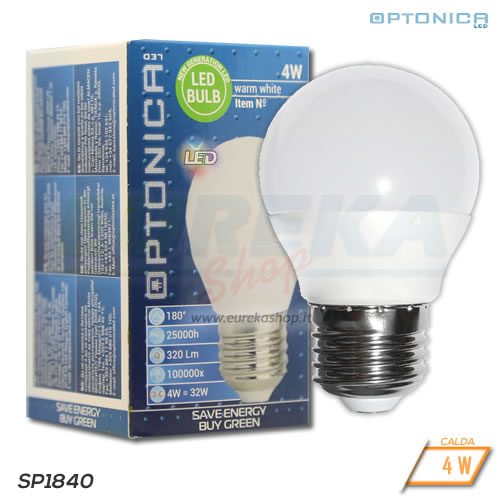 Lampadina LED 4W E27 G45 3000K