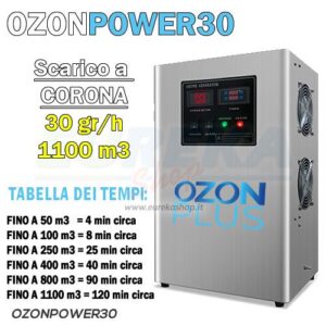 SANIFICATORE GENERATORE DI OZONO - ARIA E ACQUA - 350W - OZONPOWER30