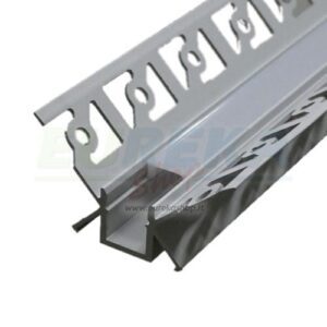 Profilo in alluminio serie gesso ad angolo in barra da 2 mt