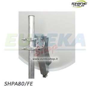 Parabola in acciaio 80 cm. con logo Attacco disco in Ferro